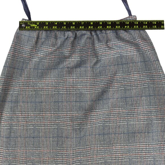Vintage Lady Carol NY Glen Plaid Wrap Top & Skirt 2PC Set Button Front - Picture 12 of 13